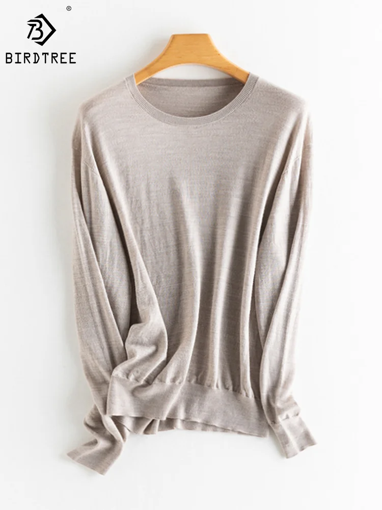 Birdtree 100%Merino Wool Elegant Basics Sweaters Long Sleeve Loose Fashion Casual Knit Sweater Autumn Winter Undershirt T39872QM
Birdtree 100%Merino Wool Elegant Basics Sweaters Long Sleeve Loose Fashion Casual Knit Sweater Autumn Winter Undershirt T39872QM