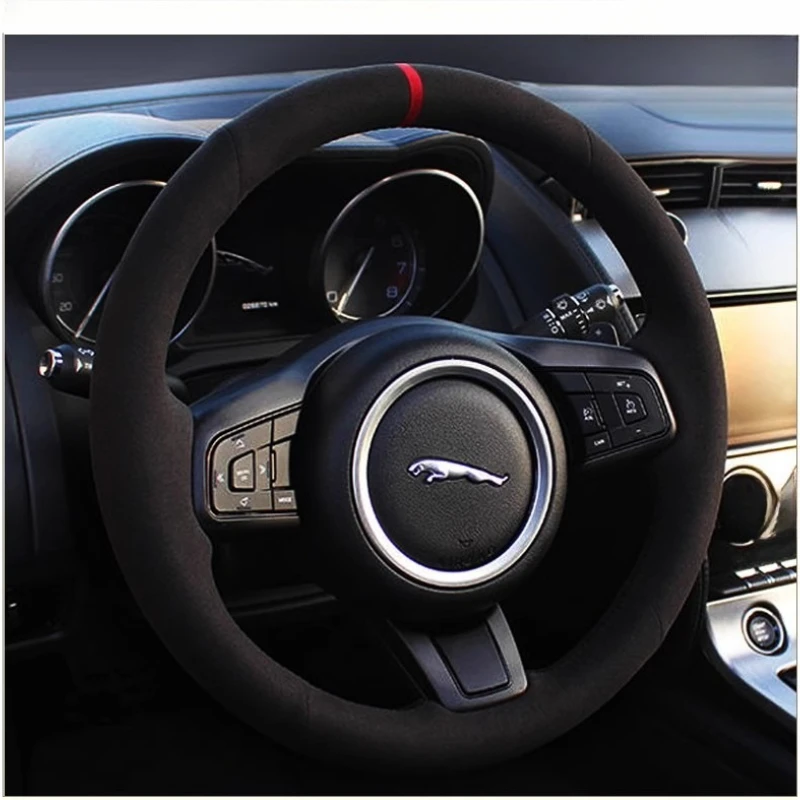 100% подходит для Jaguar F-PACE F-TYPE XEL XF XFL E-PACE XJ, прошитый вручную черный замшевый чехол на руль автомобиля из натуральной кожи
100% подходит для Jaguar F-PACE F-TYPE XEL XF XFL E-PACE XJ, прошитый вручную черный замшевый чехол на руль автомобиля из натуральной кожи