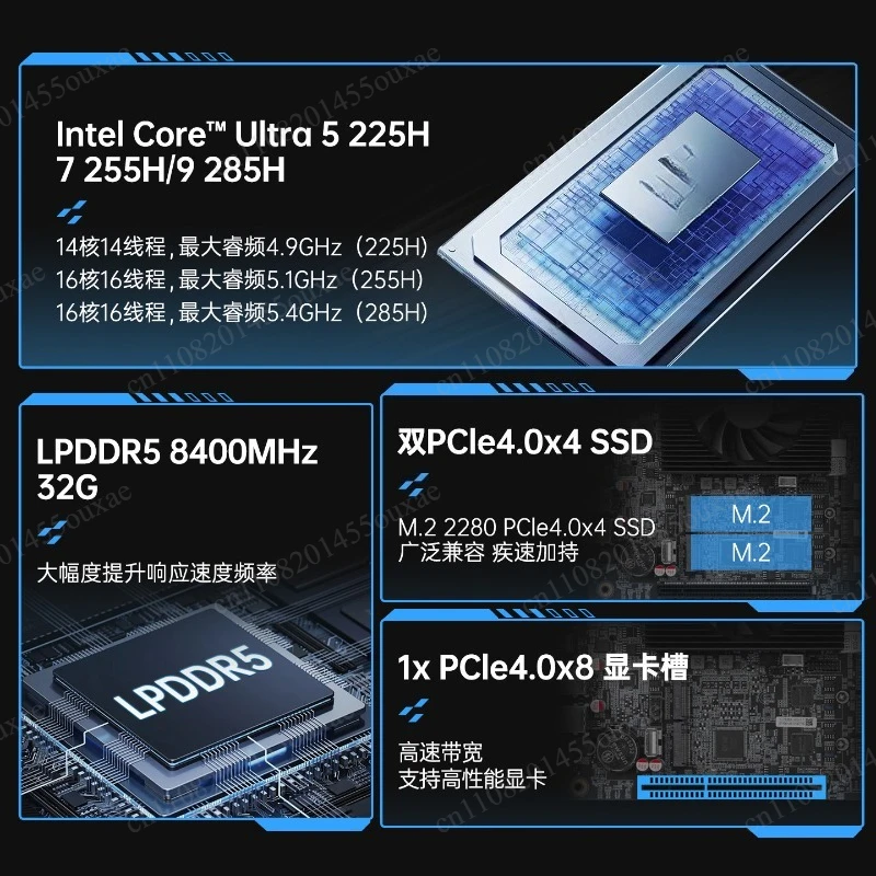 TOPC Ultra 9 285H/7 255H/5 225H onboard CPU set NAS special computer main board DIY
TOPC Ultra 9 285H/7 255H/5 225H onboard CPU set NAS special computer main board DIY