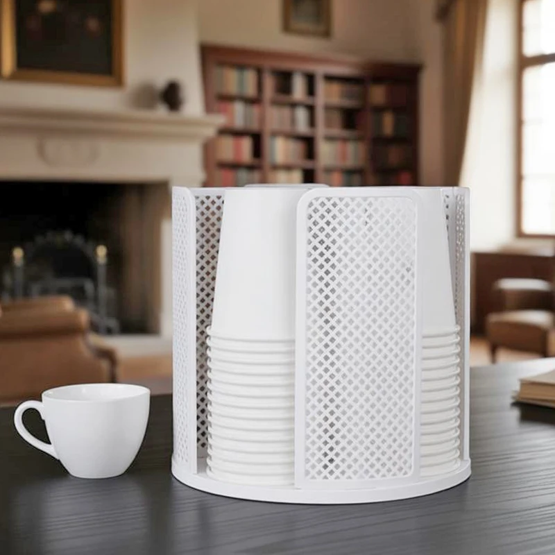 Upright Cup Holder 360° Rotatable Desktop Cup Storage Organizer 4 Compartment Disposable Cup Storage Rack For Coffee Stations
Upright Cup Holder 360° Rotatable Desktop Cup Storage Organizer 4 Compartment Disposable Cup Storage Rack For Coffee Stations