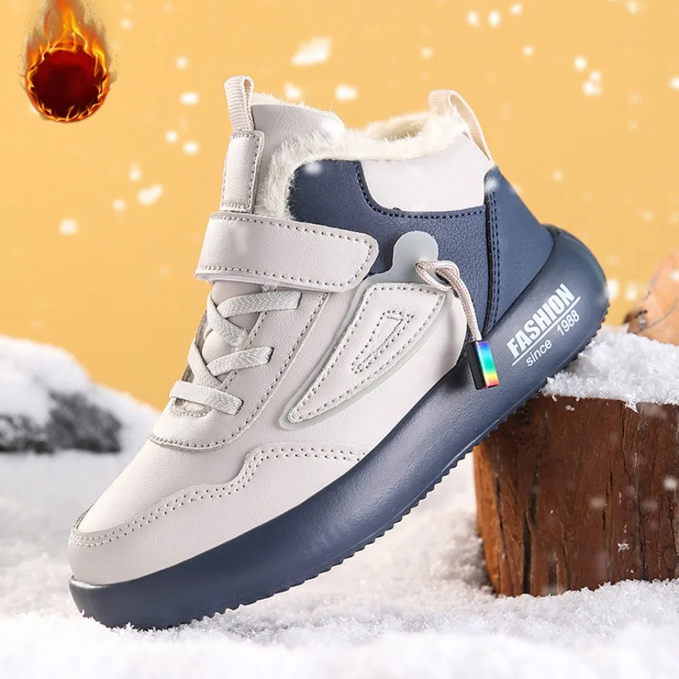 Winter Children Shoes PU Leather Waterproof Sports Shoes Kids Snow Boots Girls Boys Warm Plush Fashion Sneakers Size 28-39
Winter Children Shoes PU Leather Waterproof Sports Shoes Kids Snow Boots Girls Boys Warm Plush Fashion Sneakers Size 28-39