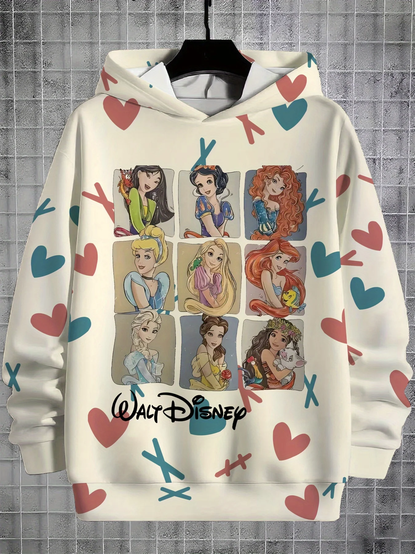 Disney Series Princess Kawaii Girls Hoodie Multi-Disney Princess Pattern Fashion Casual Pullover Girls Geometric Love Graffiti
Disney Series Princess Kawaii Girls Hoodie Multi-Disney Princess Pattern Fashion Casual Pullover Girls Geometric Love Graffiti