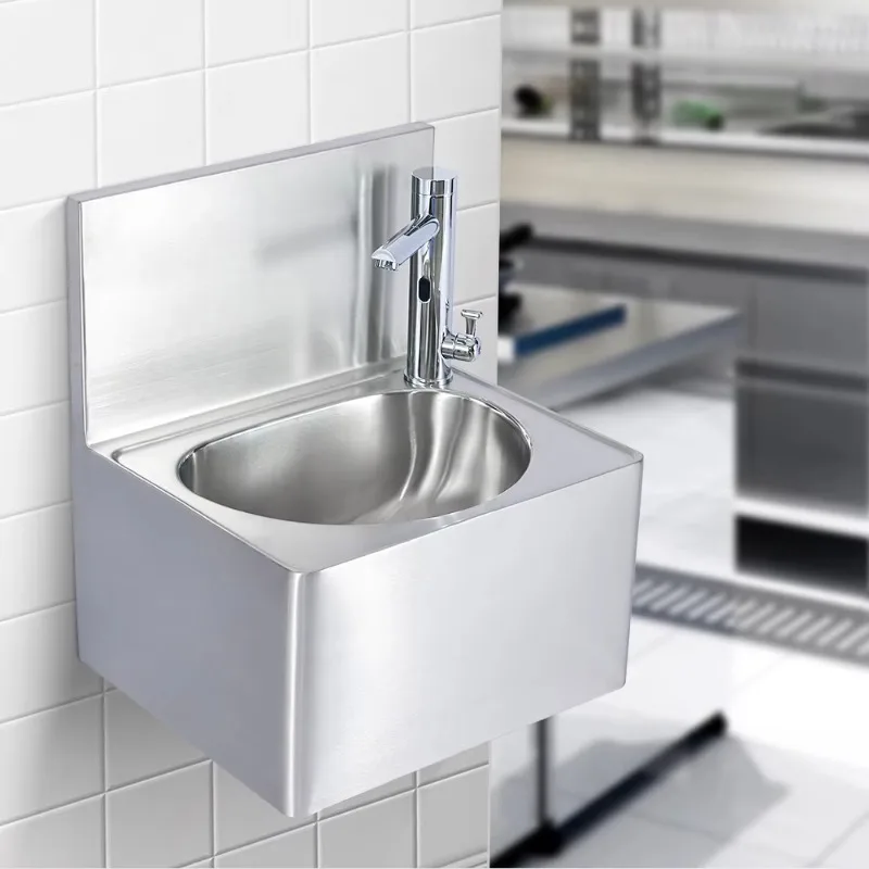 Factory Best Laboratory Hand Wash Sink Wall Mount Commercial Sink Stainless Steel With Sensor Faucet
Factory Best Laboratory Hand Wash Sink Wall Mount Commercial Sink Stainless Steel With Sensor Faucet
