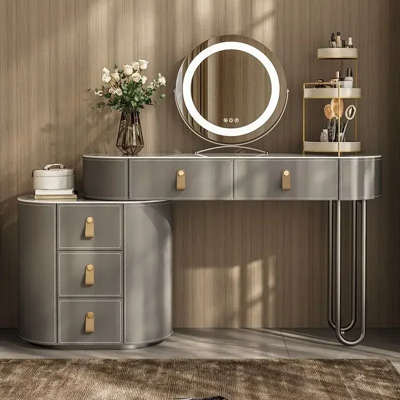Modern Luxury Dressing Table Bedroom Girls Makeup Vanity Dresser Table Led Mirror Organizers Storage Penteadeira Home Furniture
Modern Luxury Dressing Table Bedroom Girls Makeup Vanity Dresser Table Led Mirror Organizers Storage Penteadeira Home Furniture
