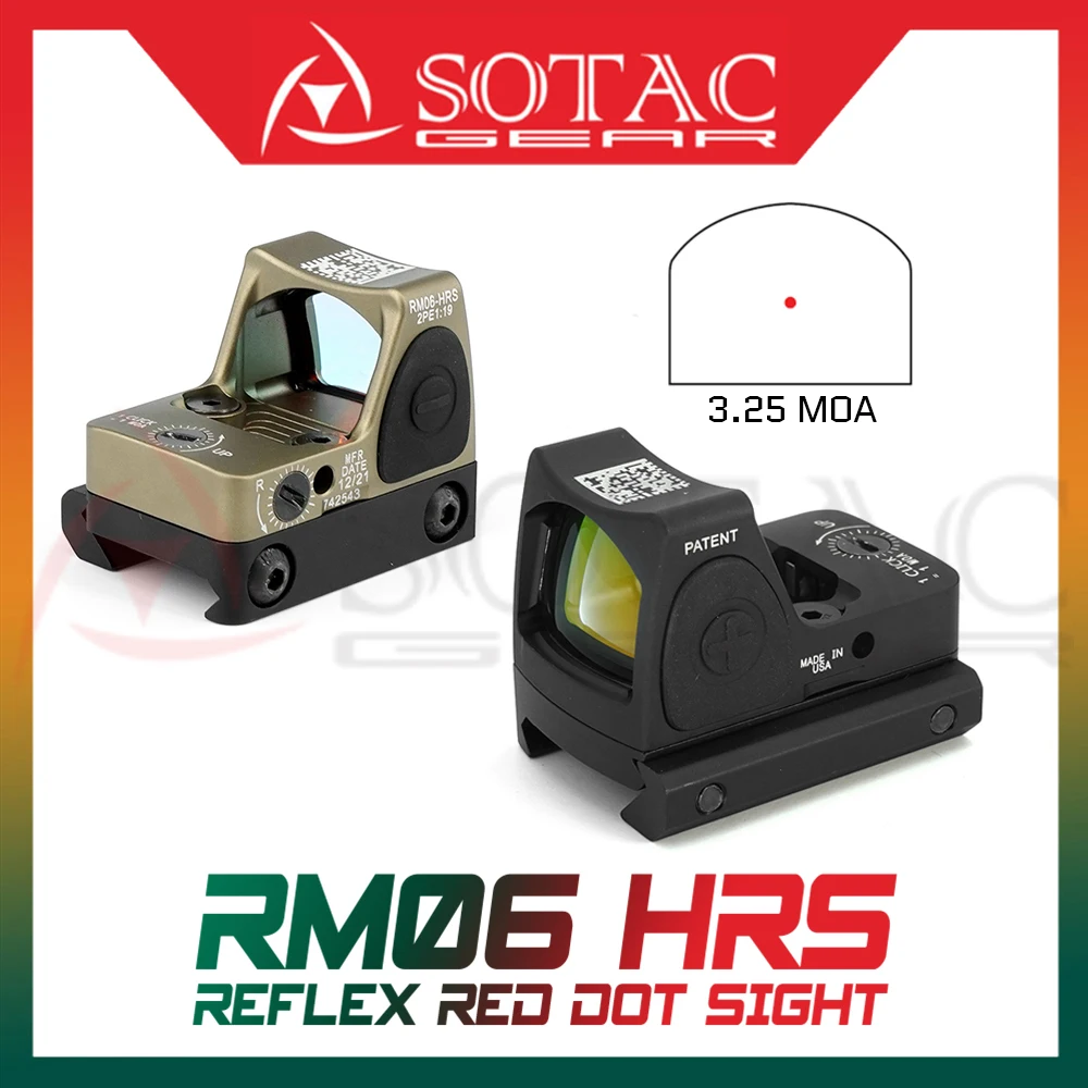 Красный точечный прицел SOTAC RM82 RM06 с полной оригинальной маркировкой для пистолета Glock 17 19, для страйкбола, охоты
Красный точечный прицел SOTAC RM82 RM06 с полной оригинальной маркировкой для пистолета Glock 17 19, для страйкбола, охоты