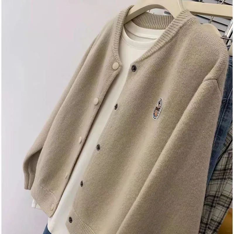 Woman's Wool Cardigan Solid Color Soft Knit Autumn Winter Tops Casual Clothes Round Neck Cozy Casual Versatile Women's Clothing
Woman's Wool Cardigan Solid Color Soft Knit Autumn Winter Tops Casual Clothes Round Neck Cozy Casual Versatile Women's Clothing
