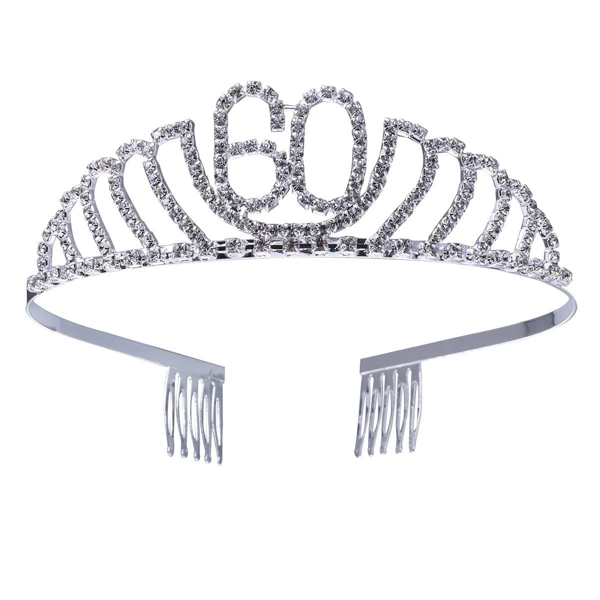60th Birthday Tiara Crystal Rhinestone Queen Crown Birthday Party Hair Combs Alloy Anti Allergic Diamond Tiara 
60th Birthday Tiara Crystal Rhinestone Queen Crown Birthday Party Hair Combs Alloy Anti Allergic Diamond Tiara