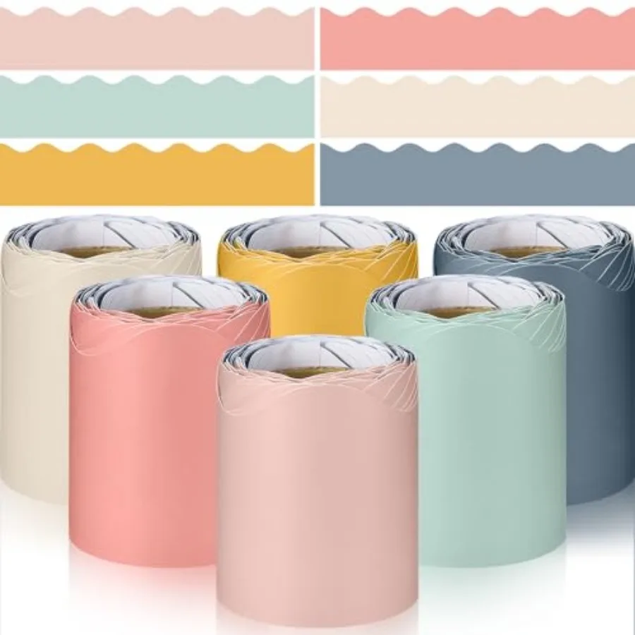 6 Rolls 98.4 Feet Classroom Borders for Bulletin Board 2.25 Inch ful Scalloped Spring Bulletin Board Trim Decorations for Schoo
6 Rolls 98.4 Feet Classroom Borders for Bulletin Board 2.25 Inch ful Scalloped Spring Bulletin Board Trim Decorations for Schoo