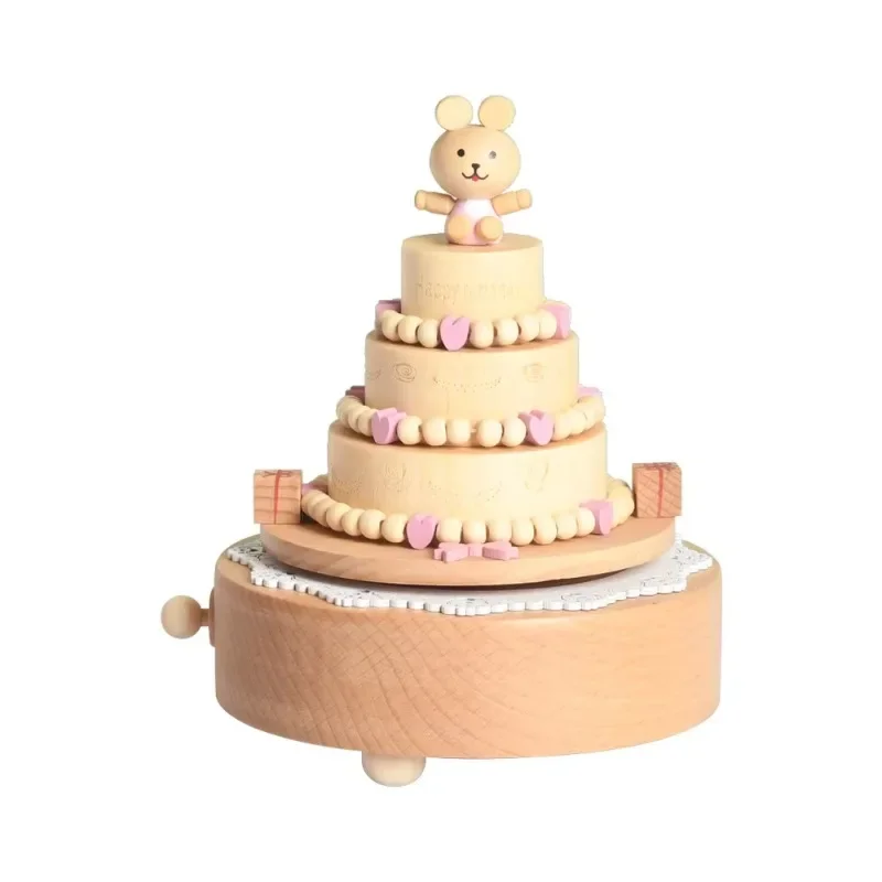 Funny children's room decorative ornament creative wooden rotating music box
Funny children's room decorative ornament creative wooden rotating music box