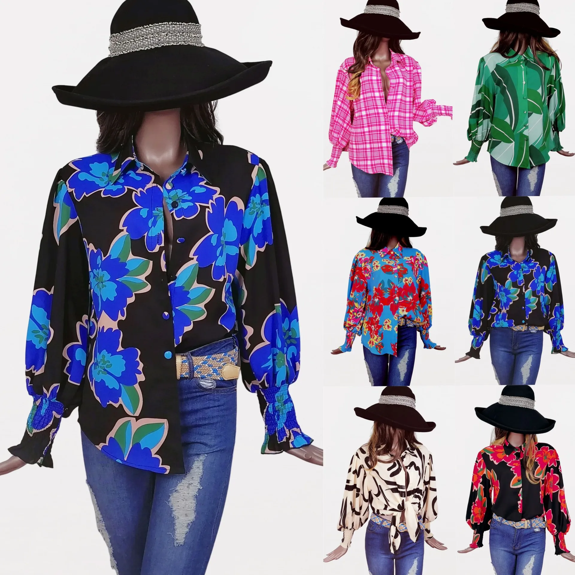 Women Long-sleeved Printed Single Breasted Button Casual Top Blouse Summer Fashion Shirts
Women Long-sleeved Printed Single Breasted Button Casual Top Blouse Summer Fashion Shirts