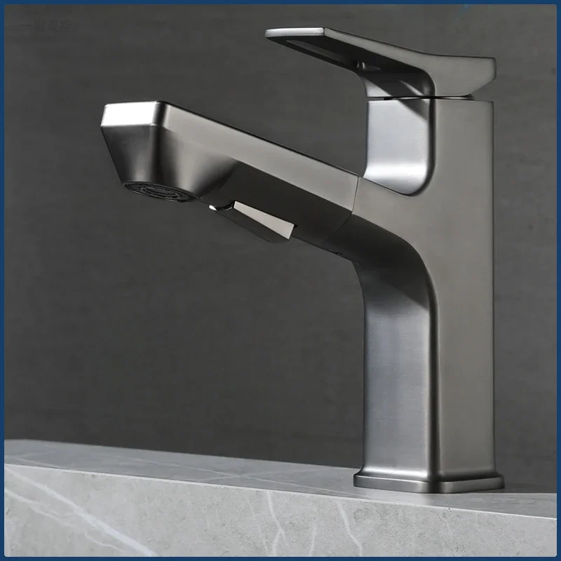 Single Holder Single Hole Pull Out Basin Faucet for Bathroom 2 Function Stream Sprayer Washbasin Tap Mixer Sink Faucet with Hose
Single Holder Single Hole Pull Out Basin Faucet for Bathroom 2 Function Stream Sprayer Washbasin Tap Mixer Sink Faucet with Hose