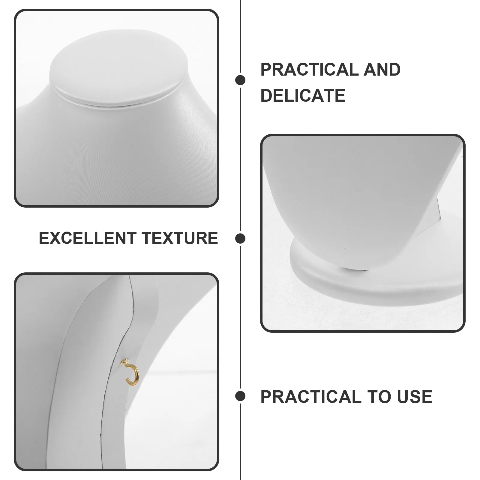 Mannequin Jewelry Stand PU Necklace Display Stable Base Jewelry Display Holder Pendant Organizer for Trade Shows
Mannequin Jewelry Stand PU Necklace Display Stable Base Jewelry Display Holder Pendant Organizer for Trade Shows