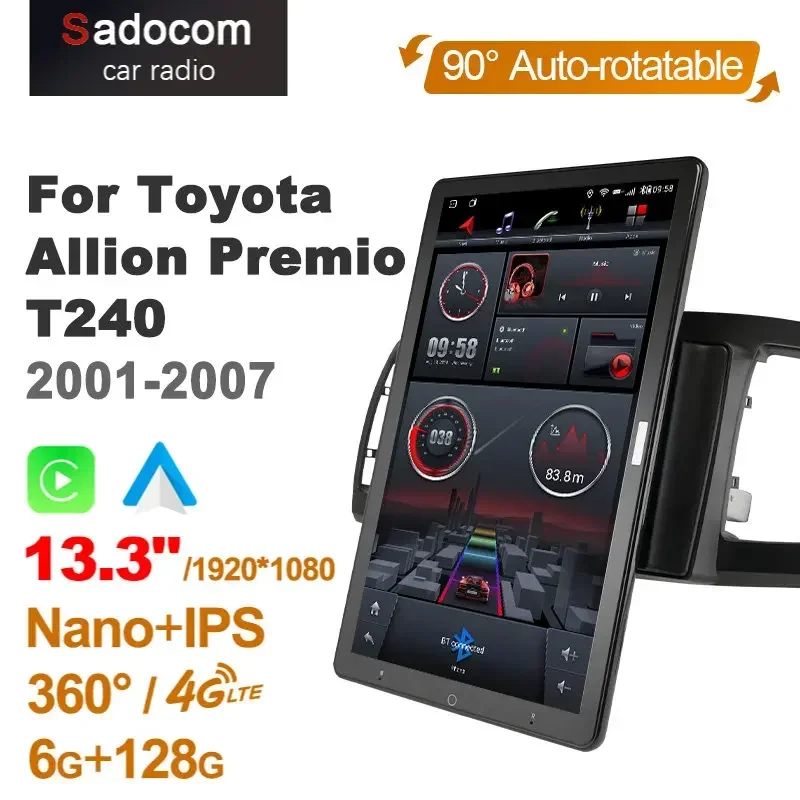 1920*1080 13.3'' IPS DSP Android 10.0 Car Multimedia for Toyota Allion Premio T240 2001-2007 Auto Radio Audio 4G LTE 360 Coaxial
1920*1080 13.3'' IPS DSP Android 10.0 Car Multimedia for Toyota Allion Premio T240 2001-2007 Auto Radio Audio 4G LTE 360 Coaxial