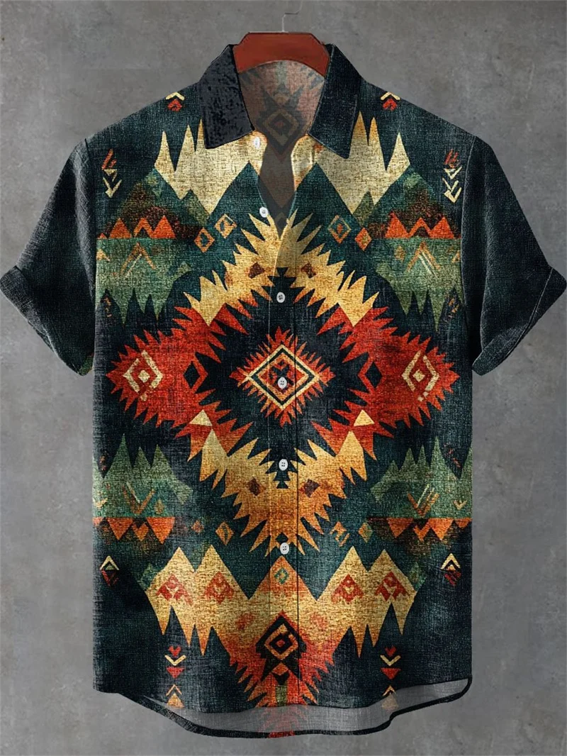 Мужская рубашка с коротким рукавом, винтажная абстрактная повседневная рубашка в этническом стиле с геометрическим тотемом животных и художественным принтом высокого качества
Мужская рубашка с коротким рукавом, винтажная абстрактная повседневная рубашка в этническом стиле с геометрическим тотемом животных и художественным принтом высокого качества