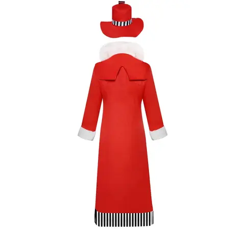 ♪ʚɞ〠Valentino Cosplay Anime Hazbin HazbinHotel Hotel Roleplay Costume Men Women Long Red Coat Uniform Halloween Christmas Pʚɞ 〠๑