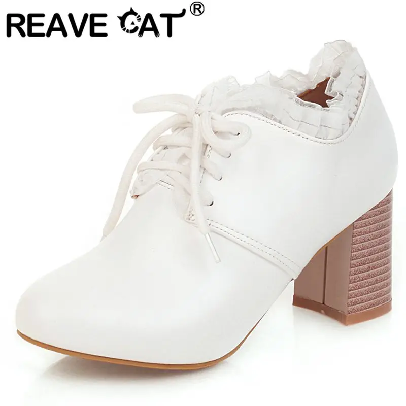 REAVE CAT 2025 Милые женские туфли-лодочки с круглым носком на массивном каблуке 7 см, на шнуровке, большой размер 43 44 45 46 Офисные женские повседневные мягкие женские туфли
REAVE CAT 2025 Милые женские туфли-лодочки с круглым носком на массивном каблуке 7 см, на шнуровке, большой размер 43 44 45 46 Офисные женские повседневные мягкие женские туфли