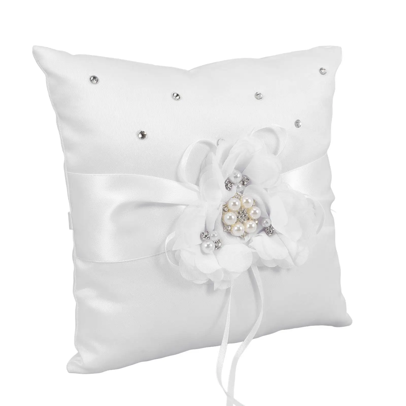20*20cm Embellished Wedding Ring Pillow Cushion Pearl Flower Decorated Ring Bearer Pillow (White Flower)
20*20cm Embellished Wedding Ring Pillow Cushion Pearl Flower Decorated Ring Bearer Pillow (White Flower)