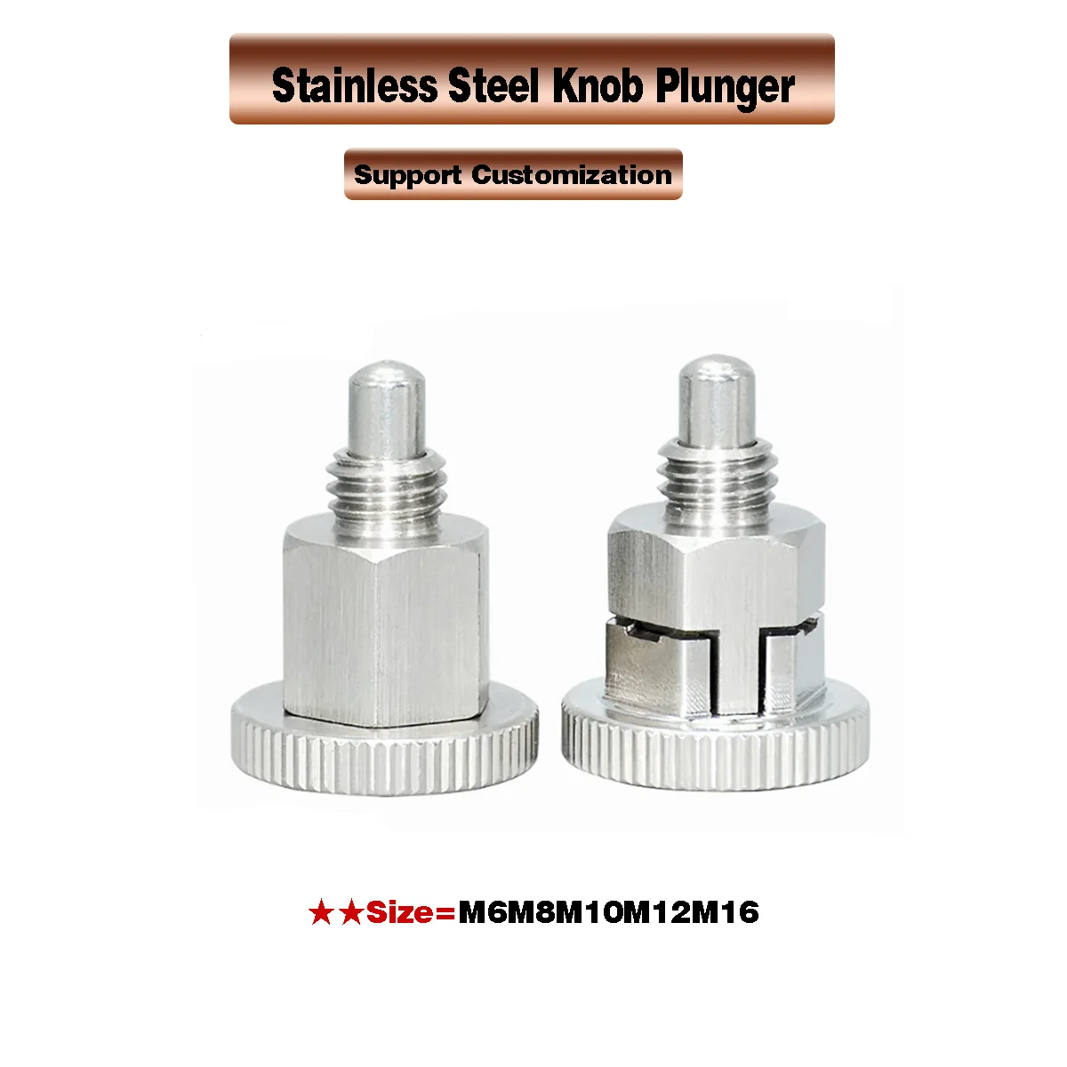 Stainless Steel Knob Plunger Indexing Pin, Carbon Steel Self-Locking Positioning Spring Pin
Stainless Steel Knob Plunger Indexing Pin, Carbon Steel Self-Locking Positioning Spring Pin