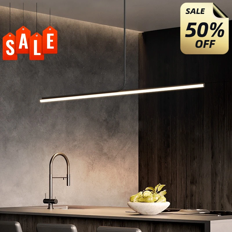 Minimalist Nordic Long Tube Led Chandelier Dimmable Black for Dining Room Kitchen Accesories Pendant Lights
Minimalist Nordic Long Tube Led Chandelier Dimmable Black for Dining Room Kitchen Accesories Pendant Lights
