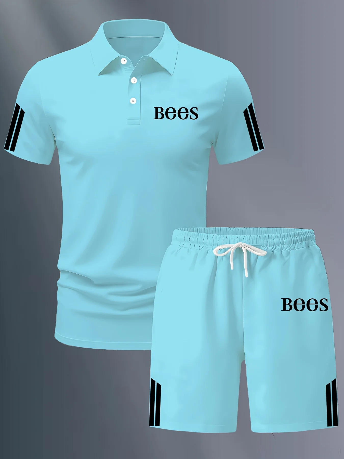 The Latest "Sky Blue Bee" Men's Striped Polo Shirt and Shorts Summer Set for 2026, Casual and Fashionable 3D Printed Printing
The Latest "Sky Blue Bee" Men's Striped Polo Shirt and Shorts Summer Set for 2026, Casual and Fashionable 3D Printed Printing