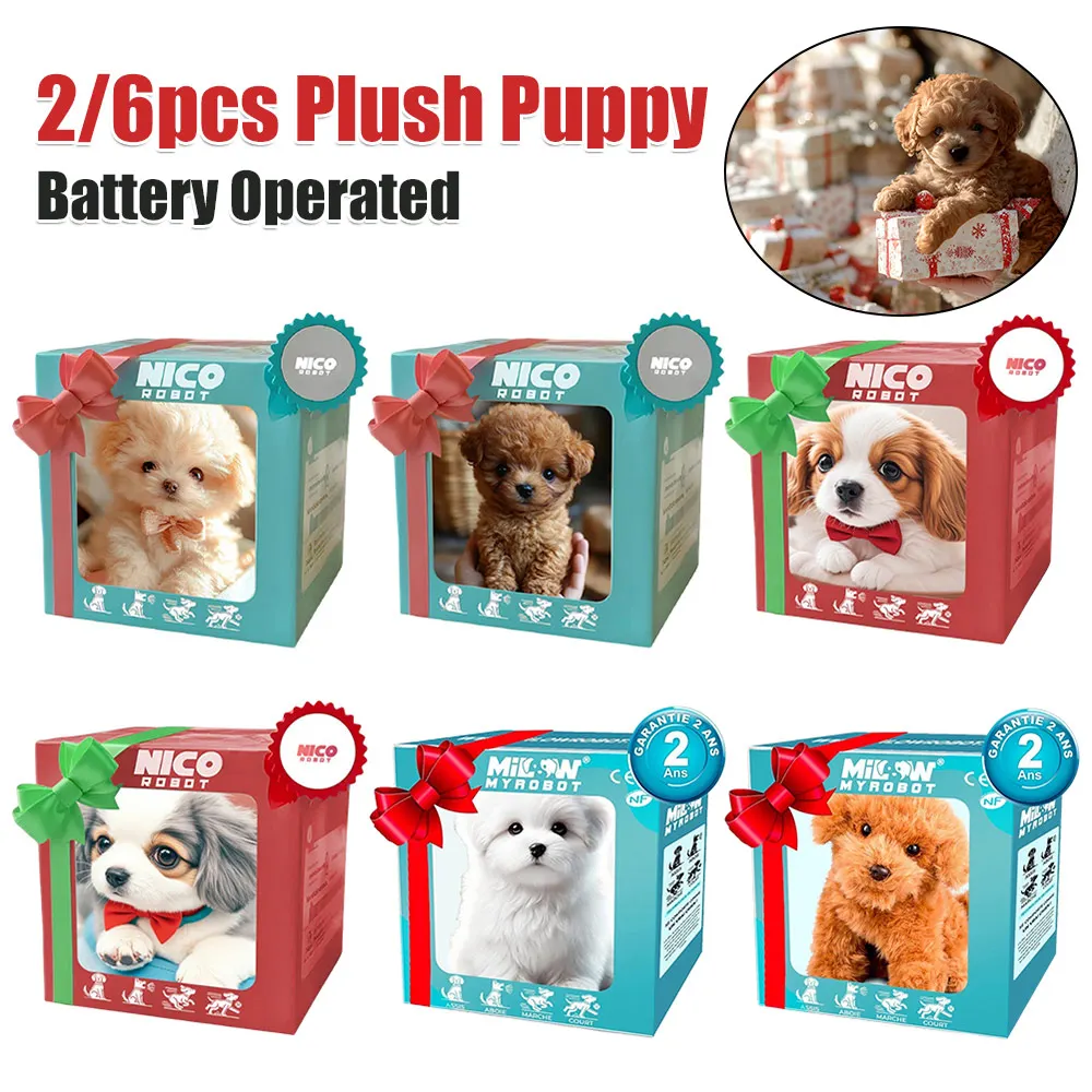 Electronic Robot Dog Interactive Plush Puppy Toy Battery Operated Interactive Plush Puppy Stuffed Animal Dog Barking Tail Waggin
Electronic Robot Dog Interactive Plush Puppy Toy Battery Operated Interactive Plush Puppy Stuffed Animal Dog Barking Tail Waggin