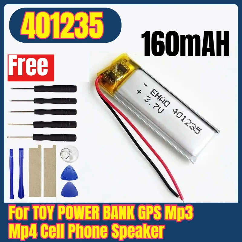 3,7 В 160 мАч 401235 Полимерный литий-ионный/литий-ионный аккумулятор для игрушек POWER BANK GPS Mp3 Mp4 Динамик для сотового телефона
3,7 В 160 мАч 401235 Полимерный литий-ионный/литий-ионный аккумулятор для игрушек POWER BANK GPS Mp3 Mp4 Динамик для сотового телефона