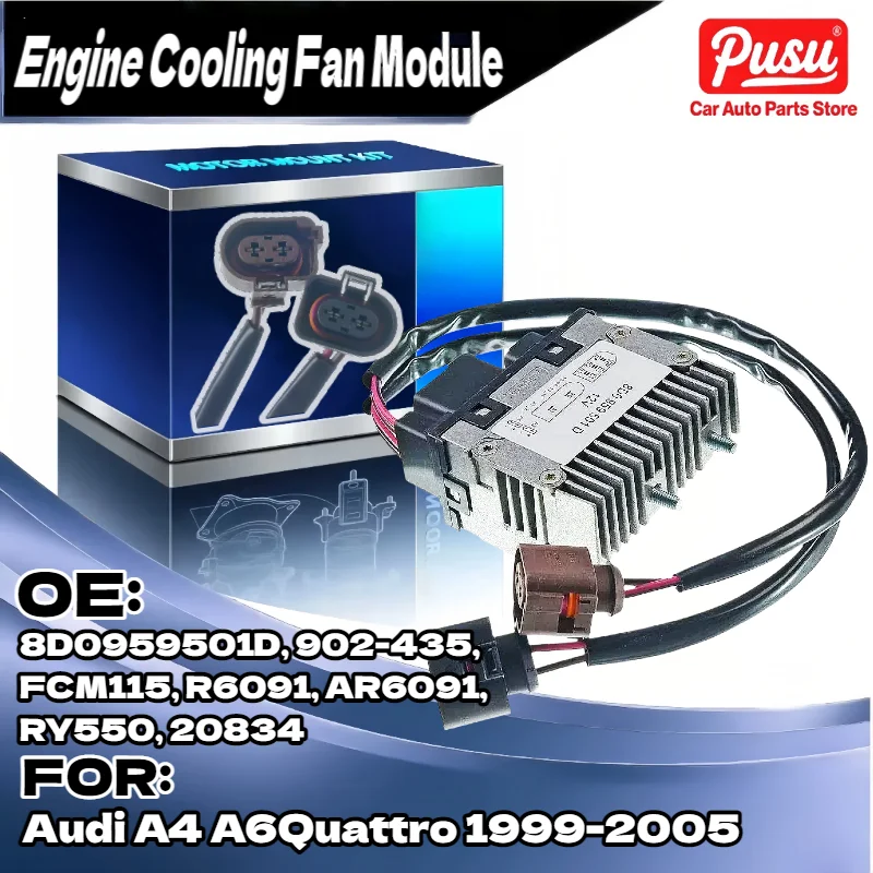 Резистор модуля управления вентилятором радиатора для Audi A4 A6 Quattro 1999-2005 гг., совместимый с 902-435 FCM115 RY550
Резистор модуля управления вентилятором радиатора для Audi A4 A6 Quattro 1999-2005 гг., совместимый с 902-435 FCM115 RY550