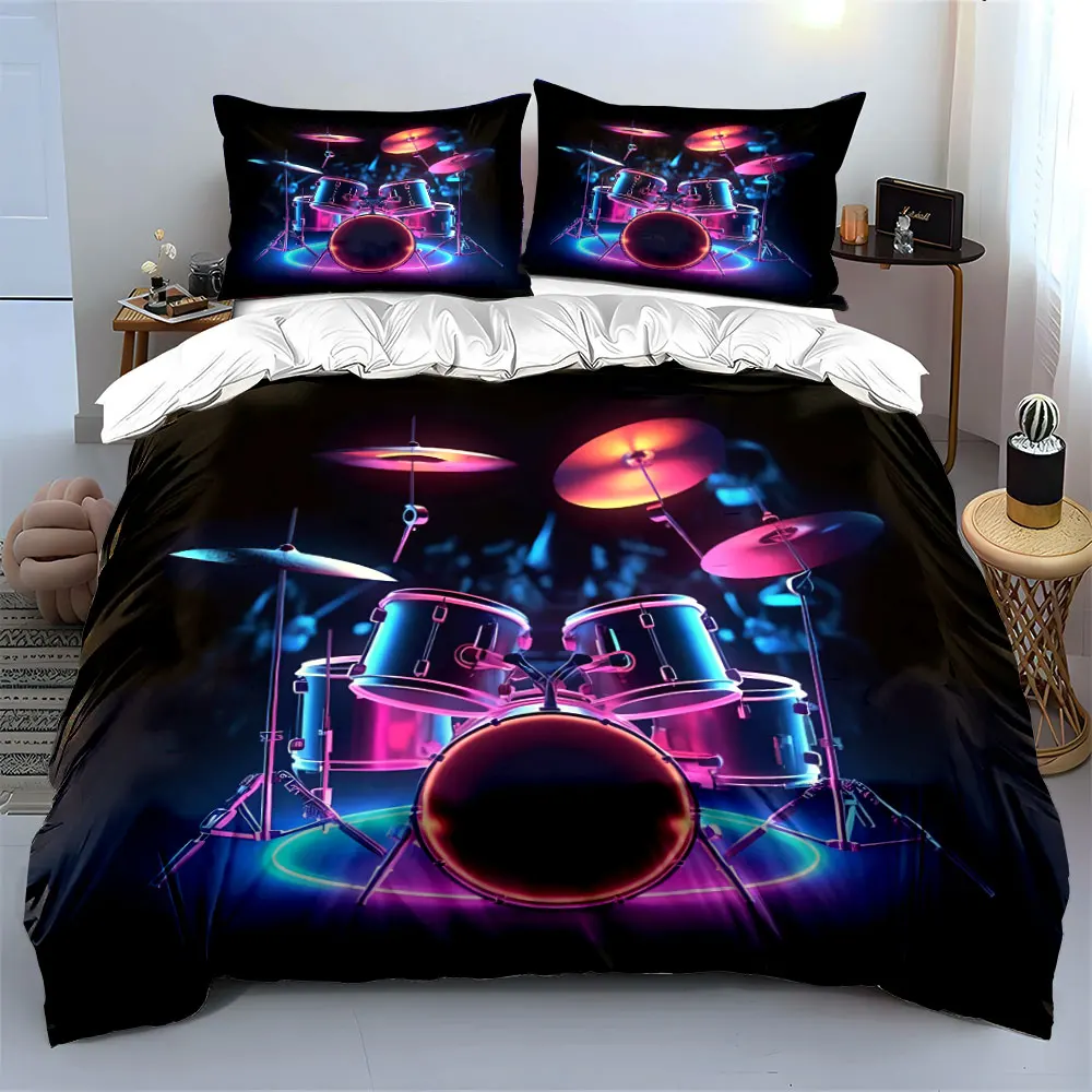"Neon Drum Set Art Decor" Soft Comfortable Duvet Cover Bedding Set Included 1*Duvet Cover & 2*Pillowcases, gift
"Neon Drum Set Art Decor" Soft Comfortable Duvet Cover Bedding Set Included 1*Duvet Cover & 2*Pillowcases, gift