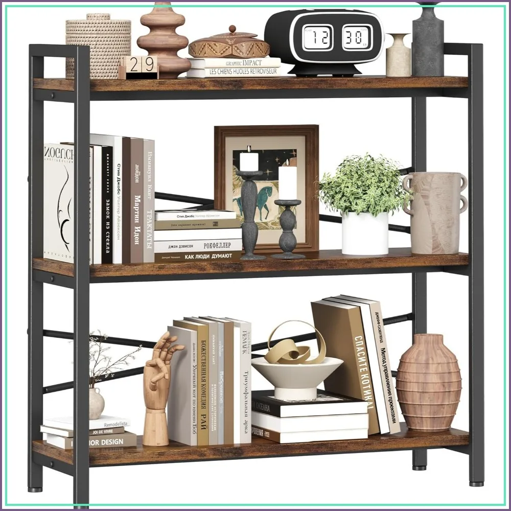 3-Tier Bookshelf 31.5" Wide, Industrial Bookcase for Living Room, Bedroom, Office Storage
3-Tier Bookshelf 31.5" Wide, Industrial Bookcase for Living Room, Bedroom, Office Storage