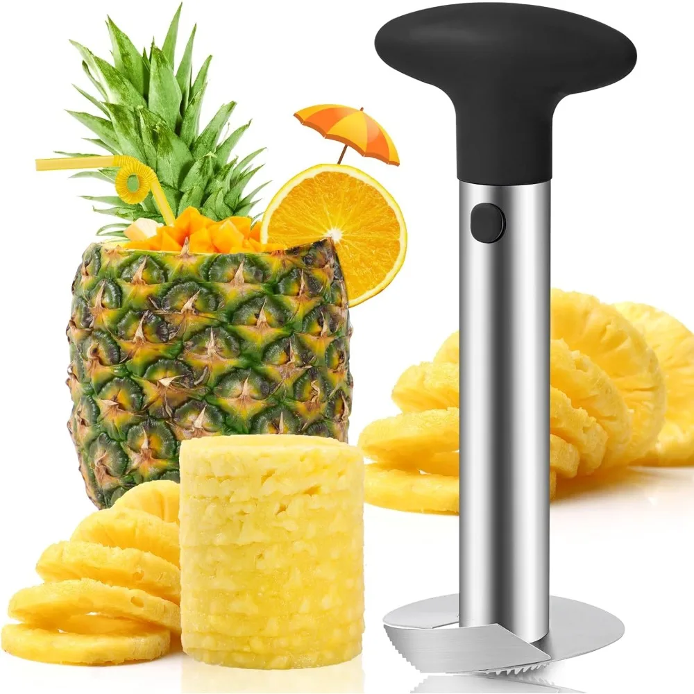 Quality pineapple covering and slicing tools - sharp pineapple knives with serrated tips - are easy to use and clean
Quality pineapple covering and slicing tools - sharp pineapple knives with serrated tips - are easy to use and clean