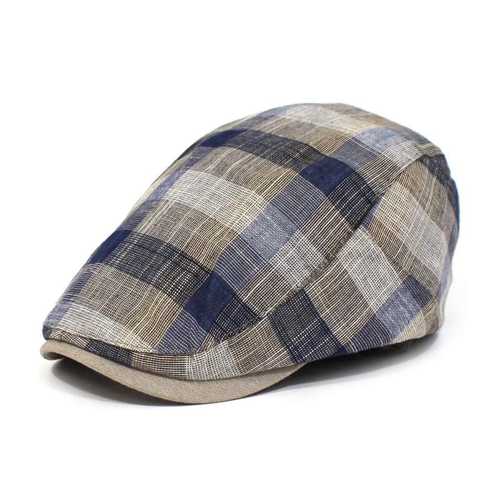 Fashion Flat Top Newsboy Caps Plaid Pattern Adjustable Peaked Cap Cotton Hip Hop Style Painter Beret Hats Four Seasons Wear
Fashion Flat Top Newsboy Caps Plaid Pattern Adjustable Peaked Cap Cotton Hip Hop Style Painter Beret Hats Four Seasons Wear