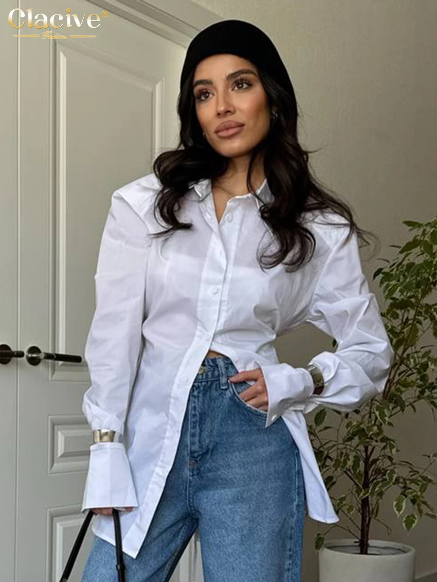 Clacive Fashion Loose White Cotton Women's Shirt 2025 Casual Lapel Long Sleeve Shirts Elegant Classic Solid Top Female Clothing
Clacive Fashion Loose White Cotton Women's Shirt 2025 Casual Lapel Long Sleeve Shirts Elegant Classic Solid Top Female Clothing