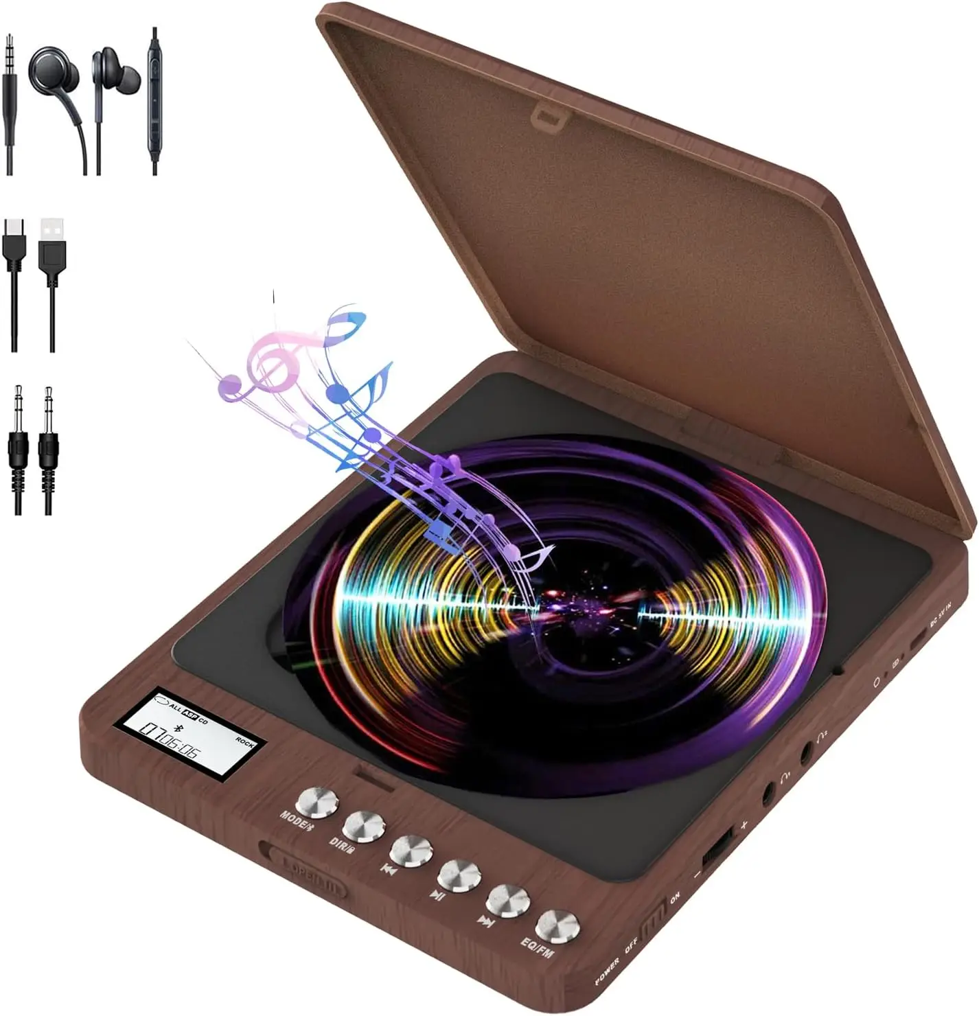 Portable CD Player with Bluetooth,Rechargeable Bluetooth CD Player for Car FM Transmitter Shockproof Walkman CD Player for Car
Portable CD Player with Bluetooth,Rechargeable Bluetooth CD Player for Car FM Transmitter Shockproof Walkman CD Player for Car