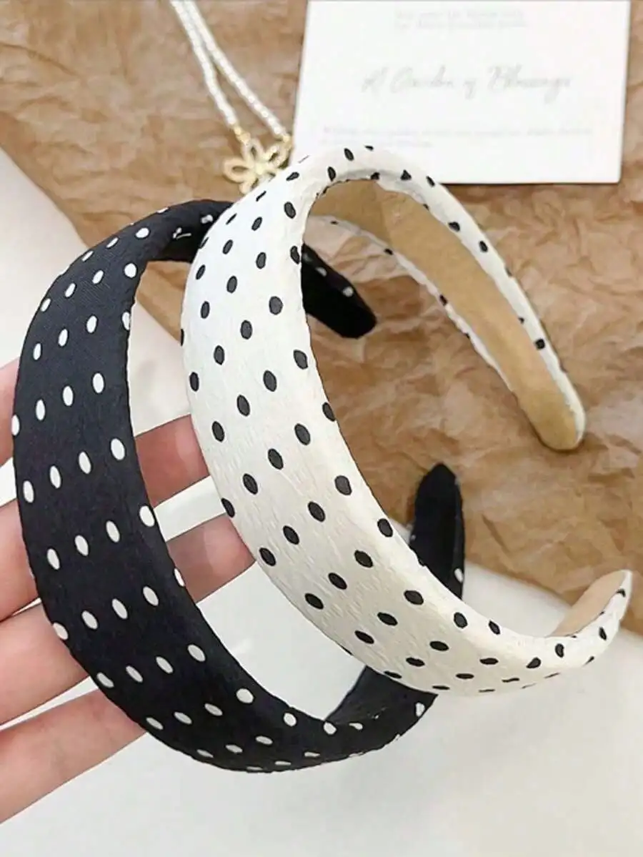 2pcs Polka Dot Casual Polyester Headbands, All Season, Hair Band, Hair Hoop ,Hairband For Women Hair Accessories Head Accessories,Travel,Birthday
2pcs Polka Dot Casual Polyester Headbands, All Season, Hair Band, Hair Hoop ,Hairband For Women Hair Accessories Head Accessories,Travel,Birthday