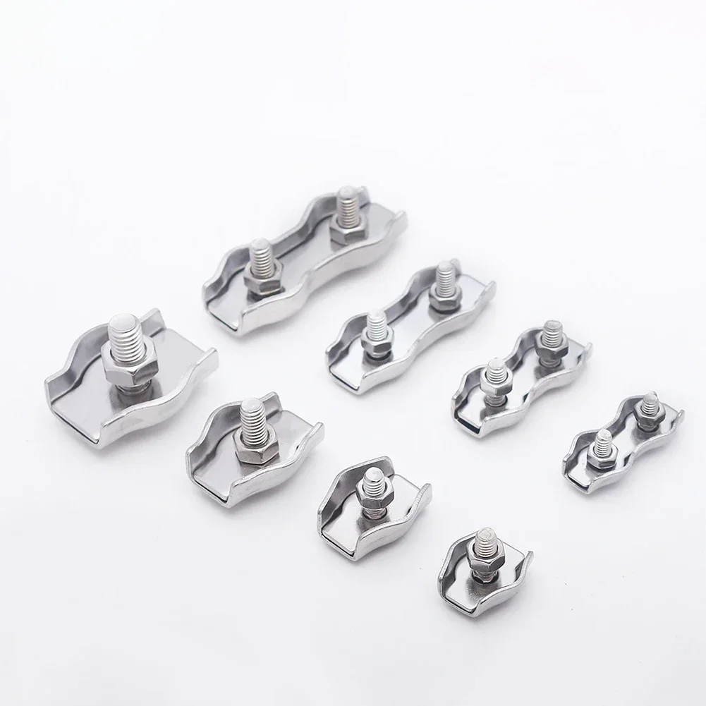 10pcs 304 Stainless Steel Wire Rope Clips Single Clamp Head Cable Clamp Brake Line Clamp Cable Wire Hardware Fastener
10pcs 304 Stainless Steel Wire Rope Clips Single Clamp Head Cable Clamp Brake Line Clamp Cable Wire Hardware Fastener 