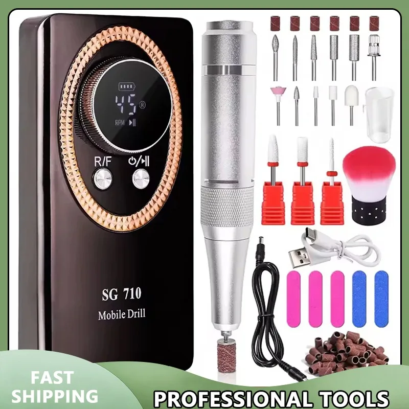 45000RPM Nail Drill Machine Rechargeable Manicure Cutter With LCD Display Portable Electric Nail File Nail Drills for Acrylic
45000RPM Nail Drill Machine Rechargeable Manicure Cutter With LCD Display Portable Electric Nail File Nail Drills for Acrylic