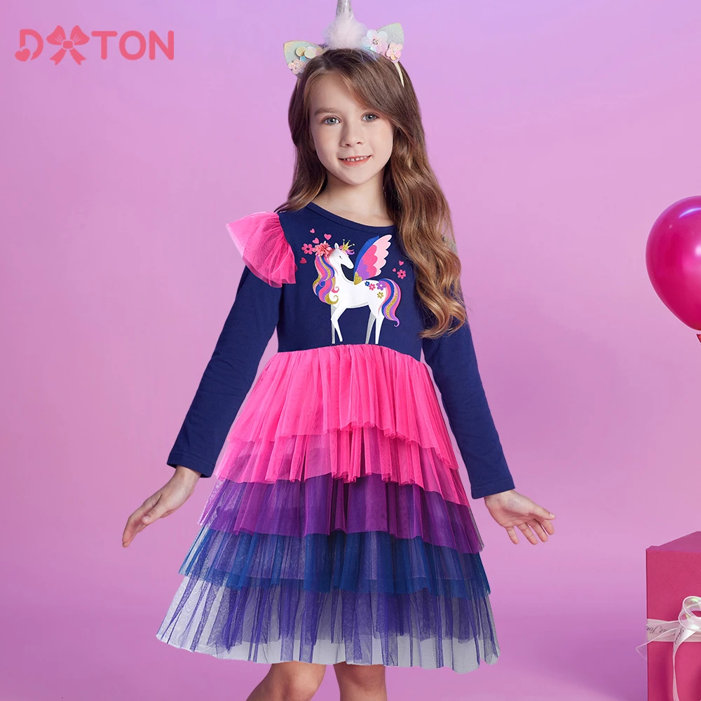DXTON Licorne Children Dress Ruffles Sleeve Princess Tutu Dress Layer Tulle Vacation Kids Costume Floral Girls Casual Dresses
DXTON Licorne Children Dress Ruffles Sleeve Princess Tutu Dress Layer Tulle Vacation Kids Costume Floral Girls Casual Dresses