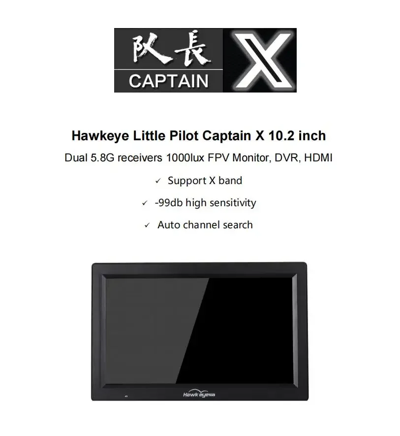Новый Hawkeye Little Pilot Captain X 10,2-дюймовый двойной 5,8G RX 1000lux FPV-монитор DVR/HDMI Поддержка X-диапазона/чувствительности 99 дБ 4,9G 6G
Новый Hawkeye Little Pilot Captain X 10,2-дюймовый двойной 5,8G RX 1000lux FPV-монитор DVR/HDMI Поддержка X-диапазона/чувствительности 99 дБ 4,9G 6G
