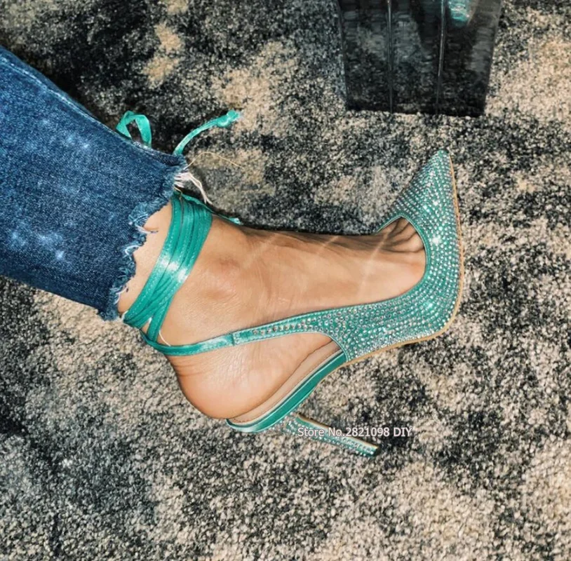 Blue Crystal Embellished Satin Sling Back Pumps Women Pointed Toe Stiletto Heel Low Cut Front Shiny Glamorous Dress Shoes
Blue Crystal Embellished Satin Sling Back Pumps Women Pointed Toe Stiletto Heel Low Cut Front Shiny Glamorous Dress Shoes
