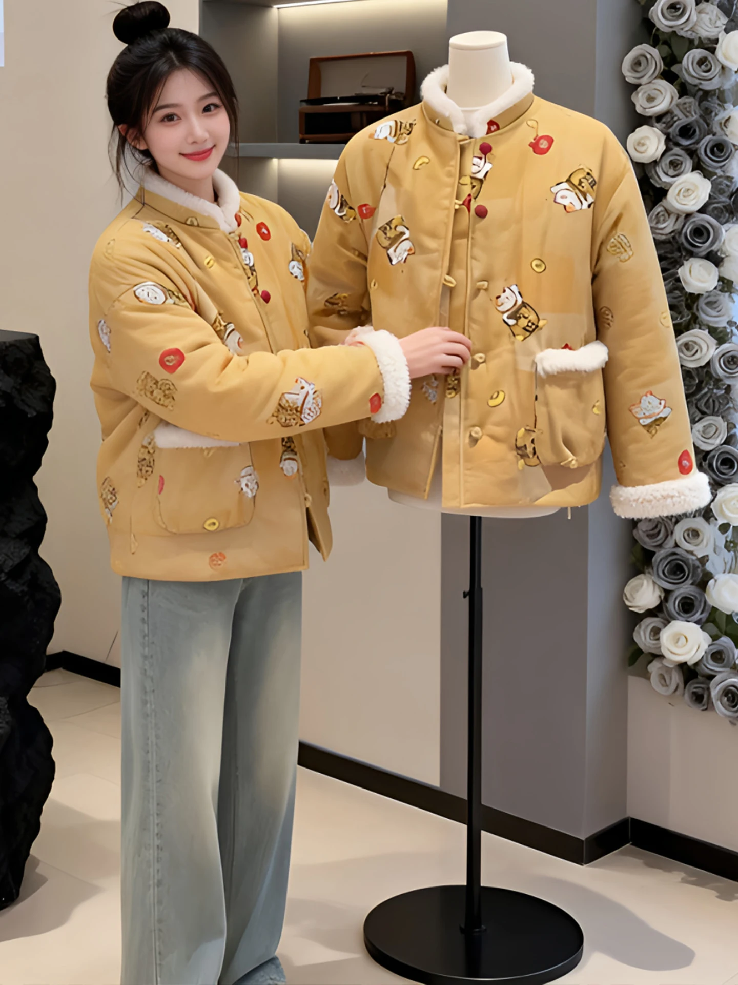 New Chinese Style Thickened Cotton Jacket Women's Autumn Winter Korean Style Fashionable Small Design Sense Outerwear Top
New Chinese Style Thickened Cotton Jacket Women's Autumn Winter Korean Style Fashionable Small Design Sense Outerwear Top