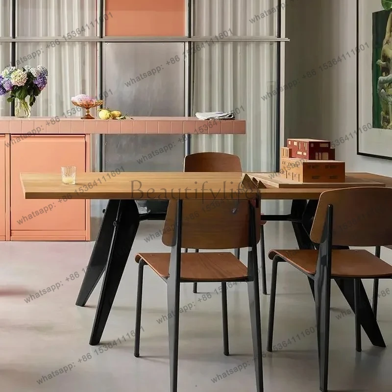 jj58 Nordic simple light luxury oak dining table modern home dining table and chair combination wabi-sabi wind all solid wood ta
jj58 Nordic simple light luxury oak dining table modern home dining table and chair combination wabi-sabi wind all solid wood ta