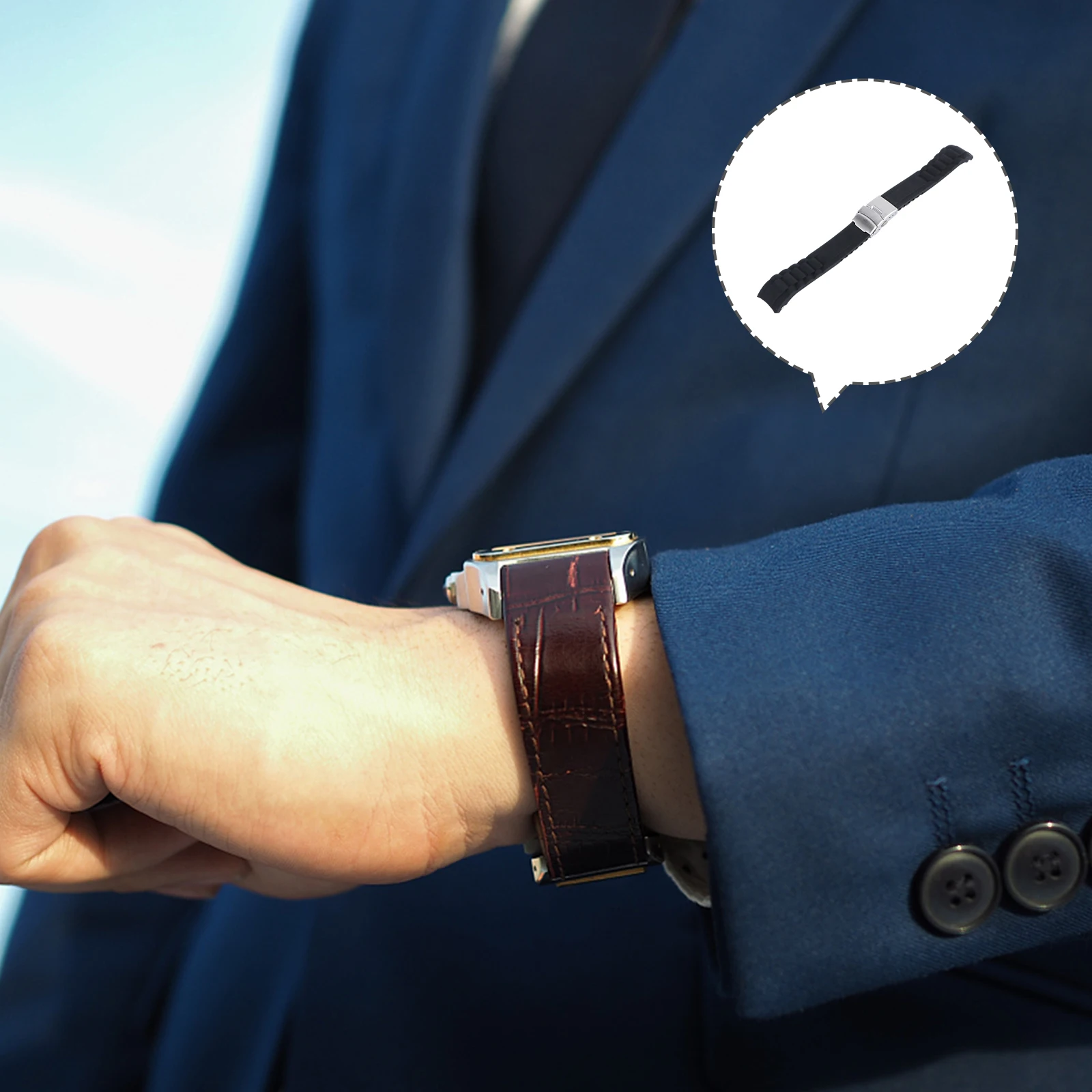 20 Mm Watch Band Strap Insurance Buckle Watches for Men Elbow Watchband Fold Deployment Folding Clasp Man
20 Mm Watch Band Strap Insurance Buckle Watches for Men Elbow Watchband Fold Deployment Folding Clasp Man