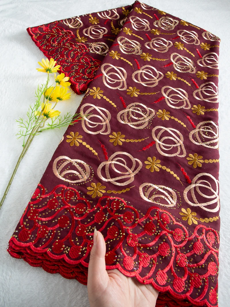 2026 Latest African Cotton Lace Embroidered Fabric Nigerian Swiss Voile Fabric Lace Stones Sew For Evening Party Dresses,5yards
2026 Latest African Cotton Lace Embroidered Fabric Nigerian Swiss Voile Fabric Lace Stones Sew For Evening Party Dresses,5yards