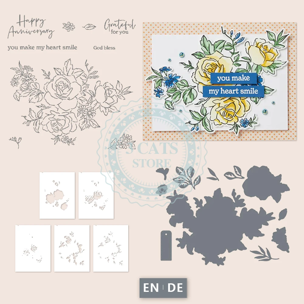MP936 Spring Flowers Layers Of Beauty Clear Stamp Cutting Dies DIY Scrapbooking Supplies Stamps Metal Dies For Cards Albums
MP936 Spring Flowers Layers Of Beauty Clear Stamp Cutting Dies DIY Scrapbooking Supplies Stamps Metal Dies For Cards Albums