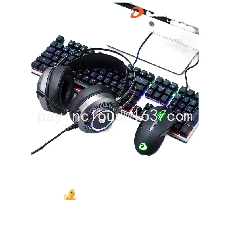 Real Mechanical Keyboard Mouse Set Game Office Wired Gaming Headset Three-Piece Set
Real Mechanical Keyboard Mouse Set Game Office Wired Gaming Headset Three-Piece Set
