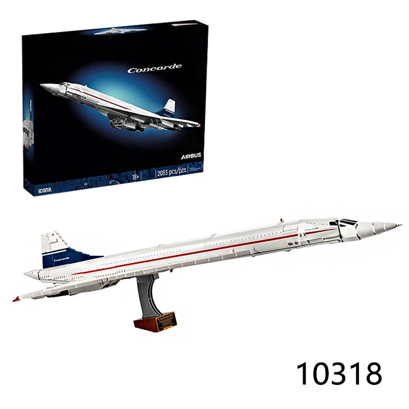 NEW 10318 ICONS Concorde Airbus Famous Supersonic Commercial Passenger Airplane Model Building Blocks 2083PCS Christmas Gifts
NEW 10318 ICONS Concorde Airbus Famous Supersonic Commercial Passenger Airplane Model Building Blocks 2083PCS Christmas Gifts