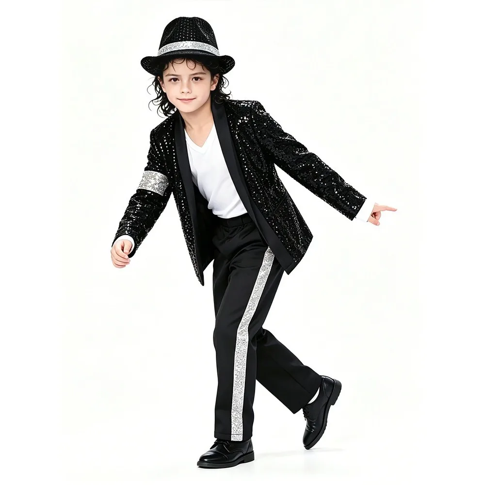 Halloween Tap Dance Costume Sequin Jacket with Hat Accessories Kids Stage Performance Carnival Party Dance Outfit
Halloween Tap Dance Costume Sequin Jacket with Hat Accessories Kids Stage Performance Carnival Party Dance Outfit