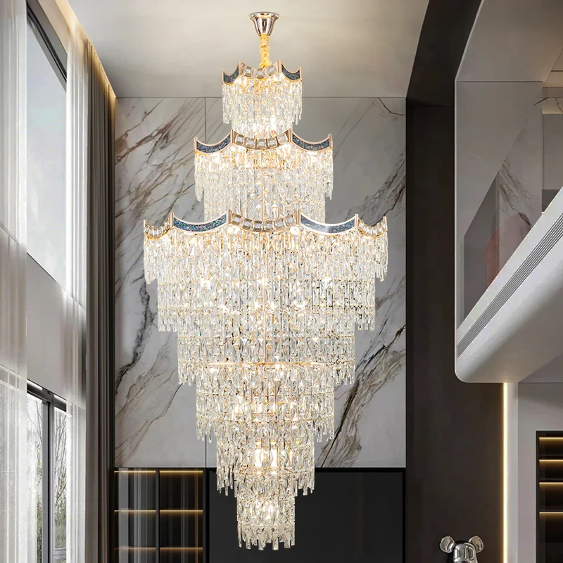 2026 New Model Hot Light Luxury Duplex Large Chandelier Villa Mezzanine Living Room Crystal Chandelier Hollow Large Hall Chandel
2026 New Model Hot Light Luxury Duplex Large Chandelier Villa Mezzanine Living Room Crystal Chandelier Hollow Large Hall Chandel