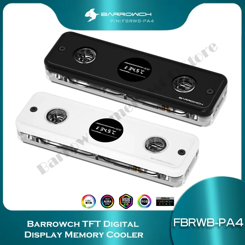 Barrowch RAM Water Block DDR5 DDR4 Memory Radiator 5V RGB SYNC Temperature TFT Display Monitor FBRWB-PA4
Barrowch RAM Water Block DDR5 DDR4 Memory Radiator 5V RGB SYNC Temperature TFT Display Monitor FBRWB-PA4
