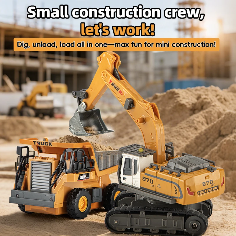 Радиоуправляемый экскаватор 1:64, мини-самосвал из сплава, инженерная техника, на пульте управления 2.4G, игрушка-погрузчик для детей
Радиоуправляемый экскаватор 1:64, мини-самосвал из сплава, инженерная техника, на пульте управления 2.4G, игрушка-погрузчик для детей